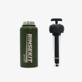 Rinsekit - water bottle & spray - green