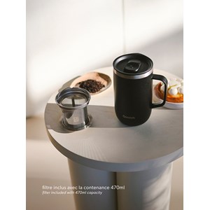 Qwetch mug isotherme inox noir - 470ml Noir