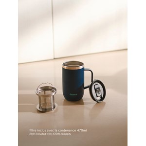 Qwetch mug isotherme inox bleu  - 470ml Bleu foncé