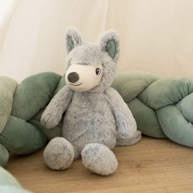 Peluche musicale bébé gris