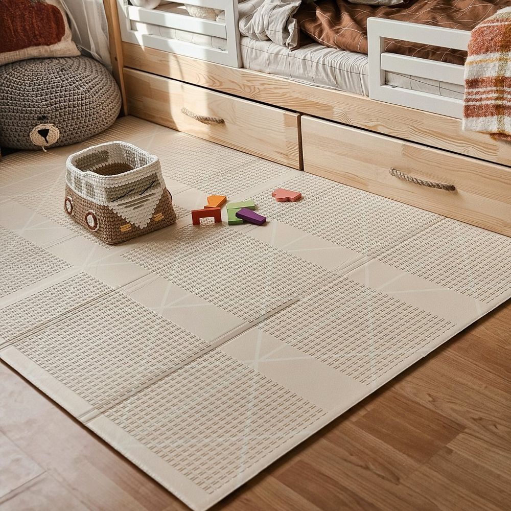 Grand Tapis D'éveil En Mousse Pour Bébé – Coloré, Imprimé Double Face, Certifié CE