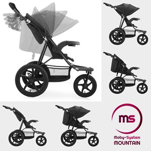 Poussette bébé 3 roues pliable 15 kg max