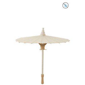 Ombrelle textile blanc h.57cm