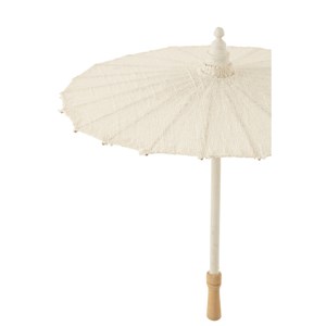 Ombrelle textile blanc h.57cm