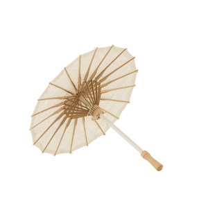 Ombrelle textile blanc h.57cm