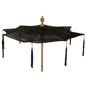 Parasol textile noir h.2.9cm