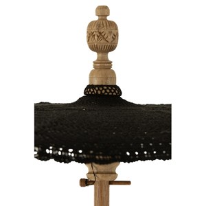 Parasol textile noir h.2.9cm