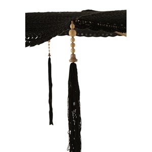 Parasol textile noir h.2.9cm