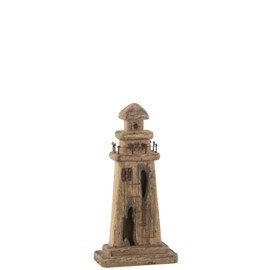 Phare bois naturel h.22.3cm