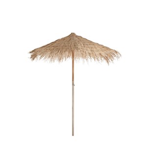 Parasol bois - roseau&nbsp;rotin&nbsp;bambu jaune
