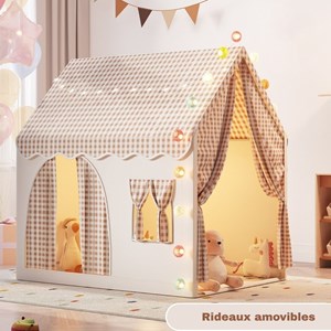 Tente maison de jeu d'intérieur blanc