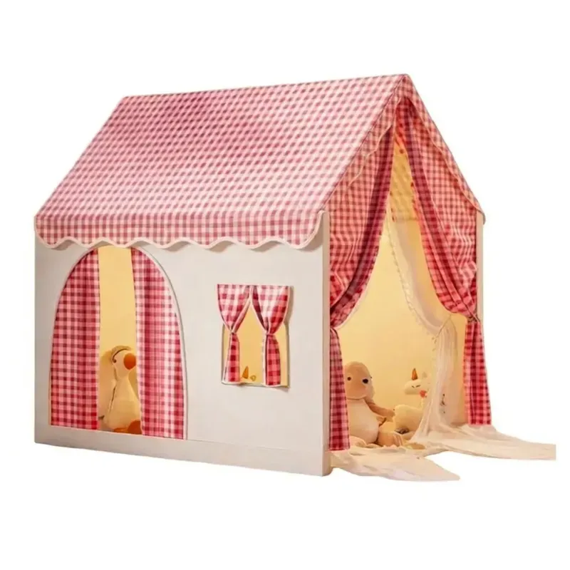 Tente maison de jeu d'intérieur pour enfant - rose