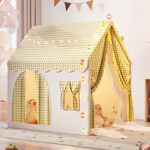 Tente maison de jeu d'intérieur jaune