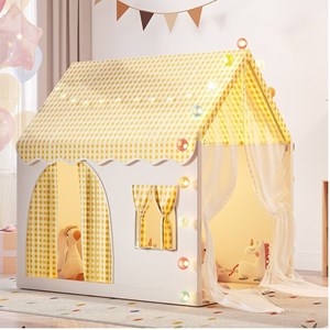 Tente maison de jeu d'intérieur jaune