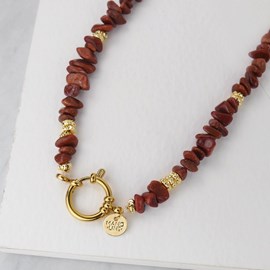 Collier tiamo - terracotta doré