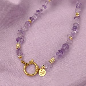 Collier tiamo - lila doré