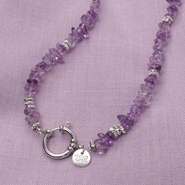 Collier tiamo - lila argenté