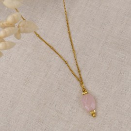 Collier bliss - rose quartz