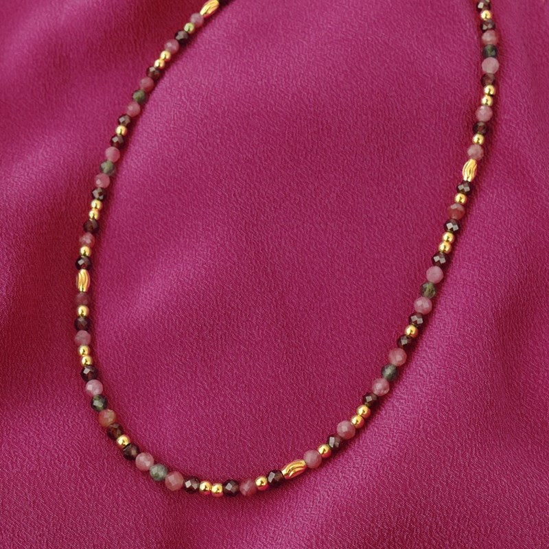 Manoline - Collier choker igua - prune