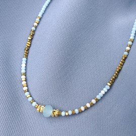 Collier indira - bleu ciel