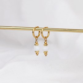 Boucles d'oreilles bliss blanches