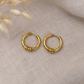 Boucles d'oreilles adrian dorées