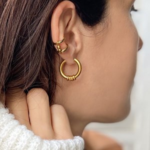 Boucles d'oreilles adrian dorées