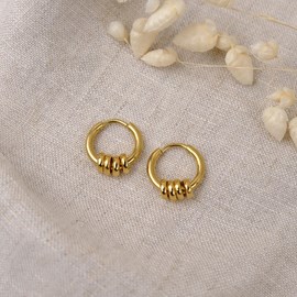 Boucles hoop anneaux - doré