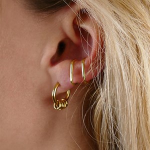 Boucles hoop anneaux - doré