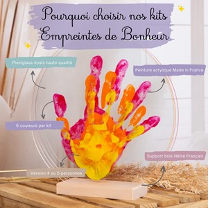 Kit empreinte de mains famille de 3 peps