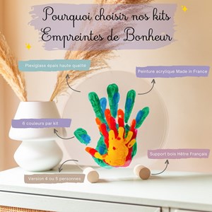 Kit empreinte de mains famille de 5 peps
