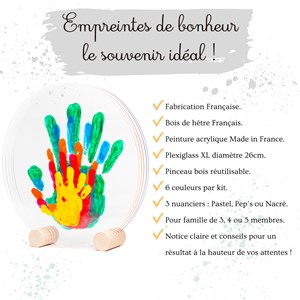 Kit empreinte de mains famille de 5 peps