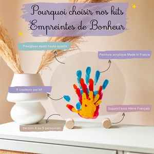 Kit empreinte de mains famille de 4 peps