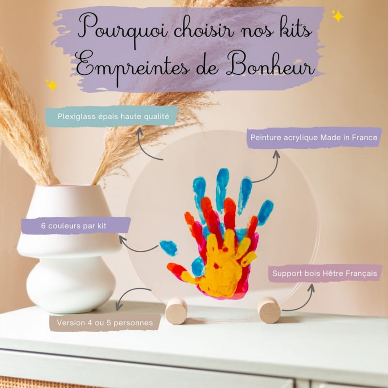 Kit empreinte de mains famille de 4 peps (Louyou) - Image 1