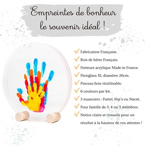 Kit empreinte de mains famille de 4 peps