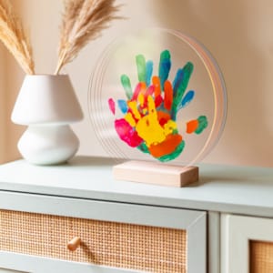 Kit Empreintes Mains Et Pieds Famille - 5 Feuilles Transparentes + 6 Peintures Non Toxiques - Cadeau Naissance, Fête Des Mères