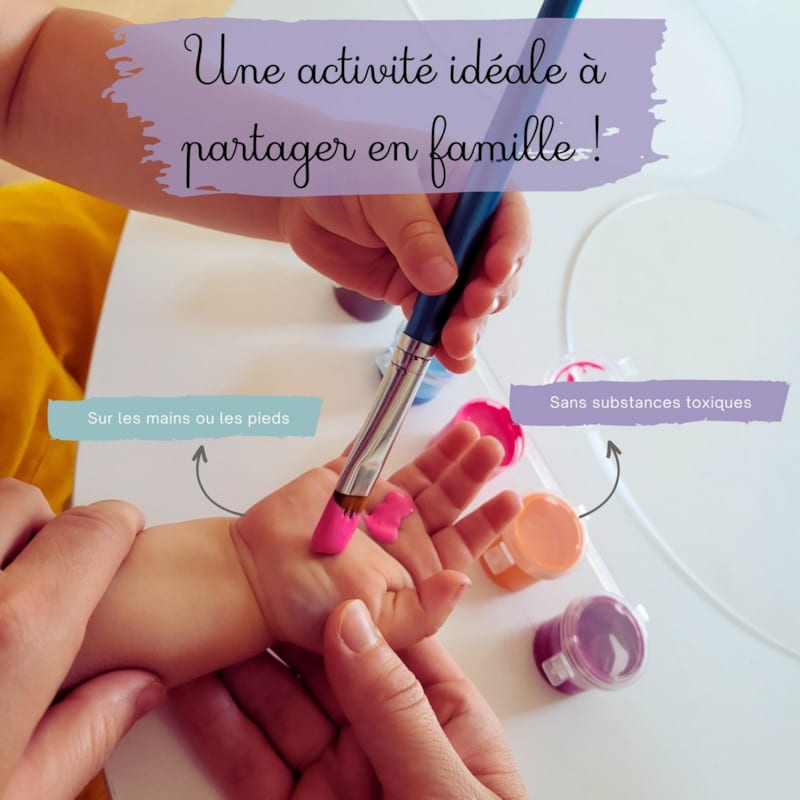 Kit empreinte de mains famille de 5 peps (Louyou) - Image 2
