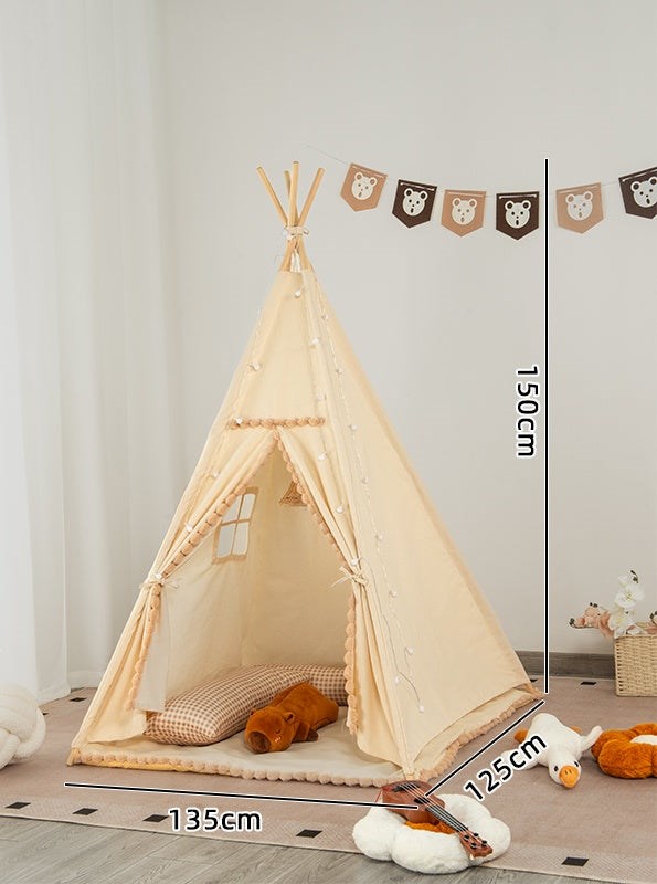 Tipi avec pompons pour enfant (Babykare) - Image 2