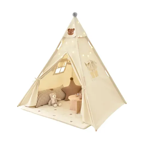 Babykare - Tipi petit ours pour enfant en coton beige