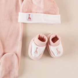 Chaussons bébé rose 1