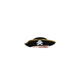 Chapeau pirate enfant feutre noir
