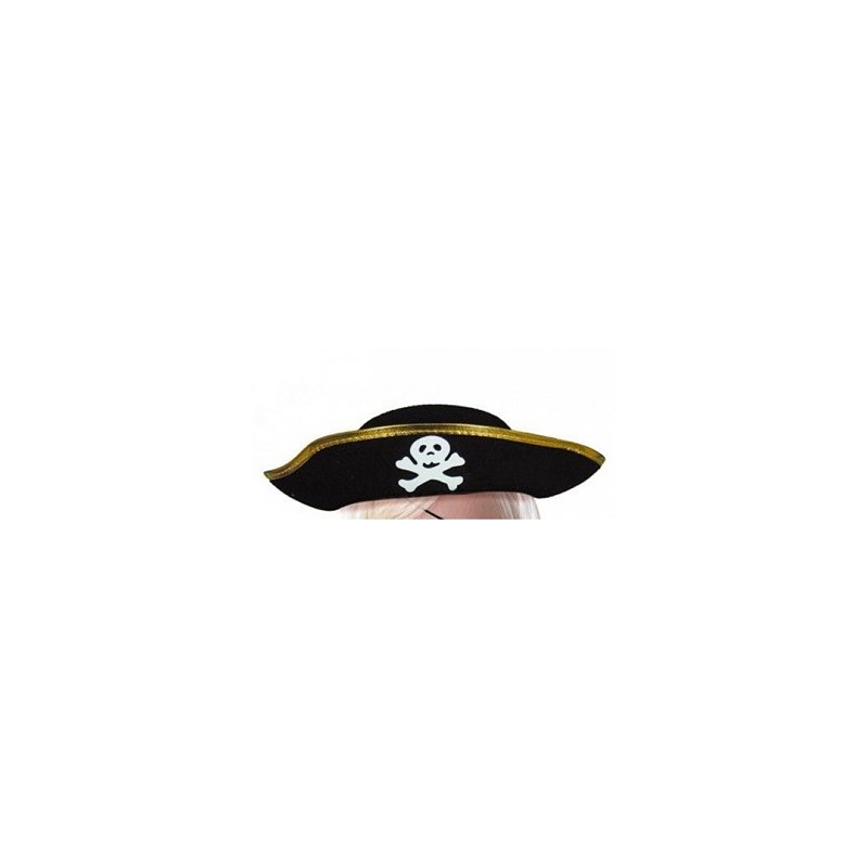 Chapeau pirate enfant feutre noir