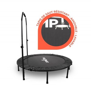 Mini trampoline fitness double barre jum