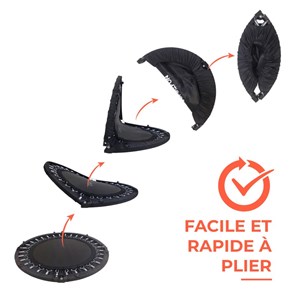 Mini trampoline fitness double barre jum