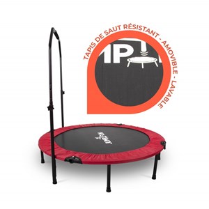 Mini trampoline fitness double barre jum