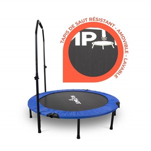 Mini trampoline fitness double barre jum