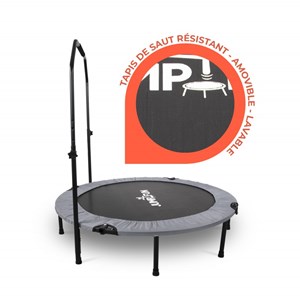Mini trampoline fitness double barre jum