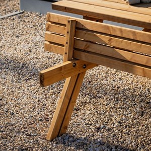 Table pique-nique bois pliante – brun