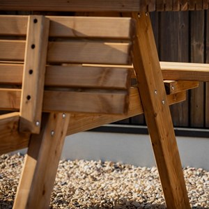 Table pique-nique bois pliante – brun