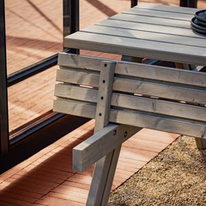 Table pique-nique bois pliante – gris